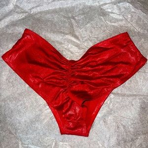 Sexy red shiny bottoms ravewear